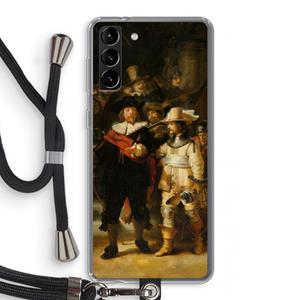 CaseCompany De Nachtwacht: Samsung Galaxy S21 Plus Transparant Hoesje met koord