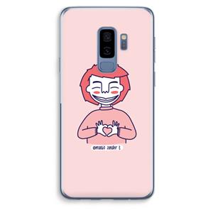 CaseCompany Hartje: Samsung Galaxy S9 Plus Transparant Hoesje