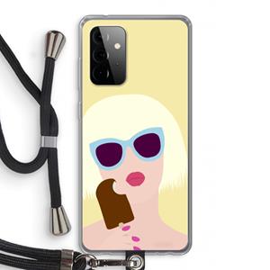 CaseCompany Ice cream: Samsung Galaxy A72 5G Transparant Hoesje met koord