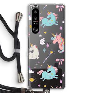 CaseCompany Fantasiewereld: Sony Xperia 1 III Transparant Hoesje met koord
