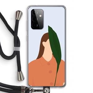 CaseCompany Leaf: Samsung Galaxy A72 5G Transparant Hoesje met koord