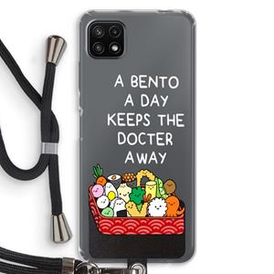CaseCompany Bento a day: Samsung Galaxy A22 5G Transparant Hoesje met koord