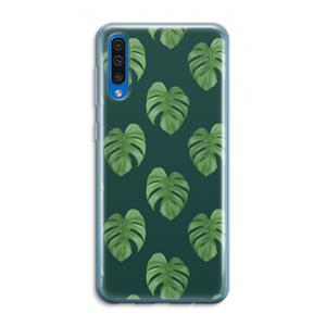 CaseCompany Monstera leaves: Samsung Galaxy A50 Transparant Hoesje