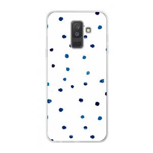 CaseCompany Blauwe stippen: Samsung Galaxy A6 Plus (2018) Transparant Hoesje
