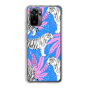 CaseCompany Tijger: Xiaomi Redmi Note 10 Pro Transparant Hoesje