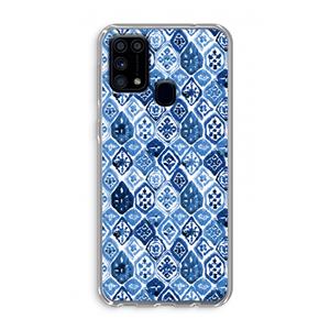 CaseCompany Blauw motief: Samsung Galaxy M31 Transparant Hoesje