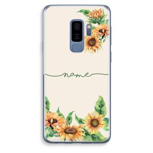 CaseCompany Zonnebloemen: Samsung Galaxy S9 Plus Transparant Hoesje