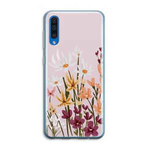 CaseCompany Painted wildflowers: Samsung Galaxy A50 Transparant Hoesje