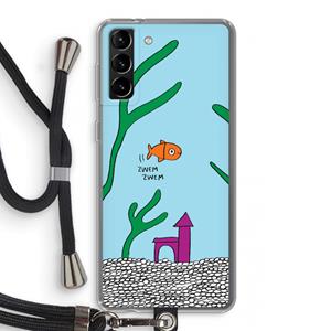 CaseCompany Aquarium: Samsung Galaxy S21 Plus Transparant Hoesje met koord