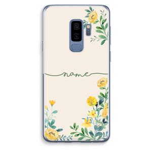 CaseCompany Gele bloemen: Samsung Galaxy S9 Plus Transparant Hoesje