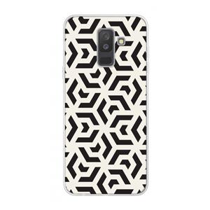 CaseCompany Crazy pattern: Samsung Galaxy A6 Plus (2018) Transparant Hoesje