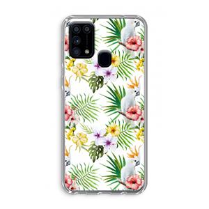 CaseCompany Gele kuif: Samsung Galaxy M31 Transparant Hoesje