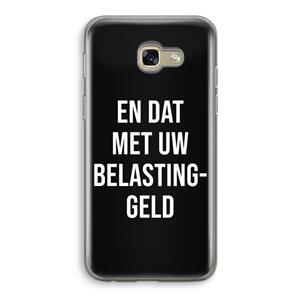 CaseCompany Belastinggeld - Zwart: Samsung Galaxy A5 (2017) Transparant Hoesje