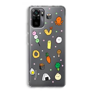CaseCompany Happy bento friends: Xiaomi Redmi Note 10 Pro Transparant Hoesje