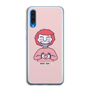 CaseCompany Hartje: Samsung Galaxy A50 Transparant Hoesje