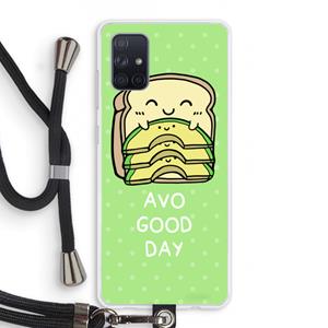 CaseCompany Avo Good Day: Samsung Galaxy A71 Transparant Hoesje met koord