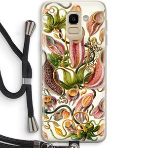 CaseCompany Haeckel Nepenthaceae: Samsung Galaxy J6 (2018) Transparant Hoesje met koord