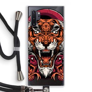 CaseCompany Tiger and Rattlesnakes: Samsung Galaxy Note 10 Plus Transparant Hoesje met koord