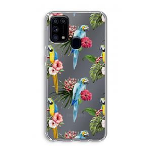 CaseCompany Kleurrijke papegaaien: Samsung Galaxy M31 Transparant Hoesje