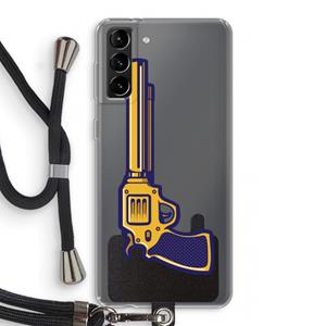 CaseCompany Pew Pew Pew: Samsung Galaxy S21 Plus Transparant Hoesje met koord