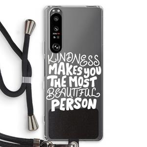 CaseCompany The prettiest: Sony Xperia 1 III Transparant Hoesje met koord