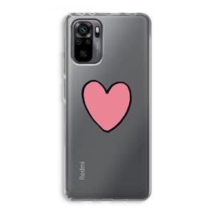 CaseCompany Hartje: Xiaomi Redmi Note 10 Pro Transparant Hoesje