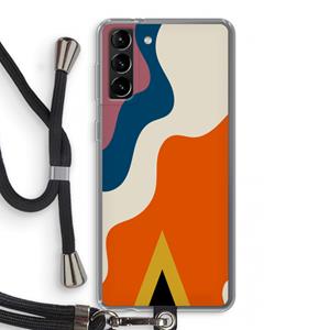CaseCompany Noor A: Samsung Galaxy S21 Plus Transparant Hoesje met koord