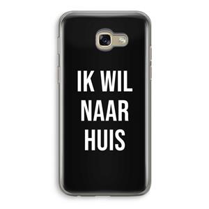 CaseCompany Ik wil naar huis - Zwart: Samsung Galaxy A5 (2017) Transparant Hoesje