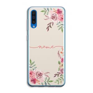 CaseCompany Rozen: Samsung Galaxy A50 Transparant Hoesje