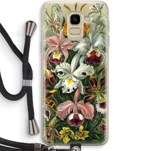 CaseCompany Haeckel Orchidae: Samsung Galaxy J6 (2018) Transparant Hoesje met koord