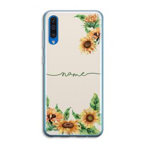 CaseCompany Zonnebloemen: Samsung Galaxy A50 Transparant Hoesje