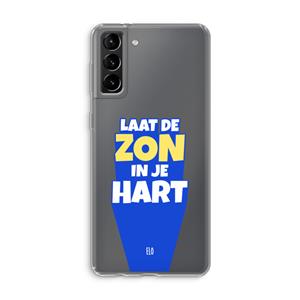 CaseCompany Laat de zon in je hart: Samsung Galaxy S21 Plus Transparant Hoesje