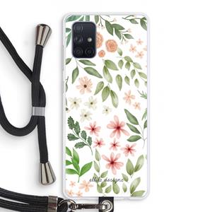 CaseCompany Botanical sweet flower heaven: Samsung Galaxy A71 Transparant Hoesje met koord