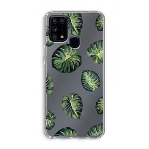 CaseCompany Tropische bladeren: Samsung Galaxy M31 Transparant Hoesje