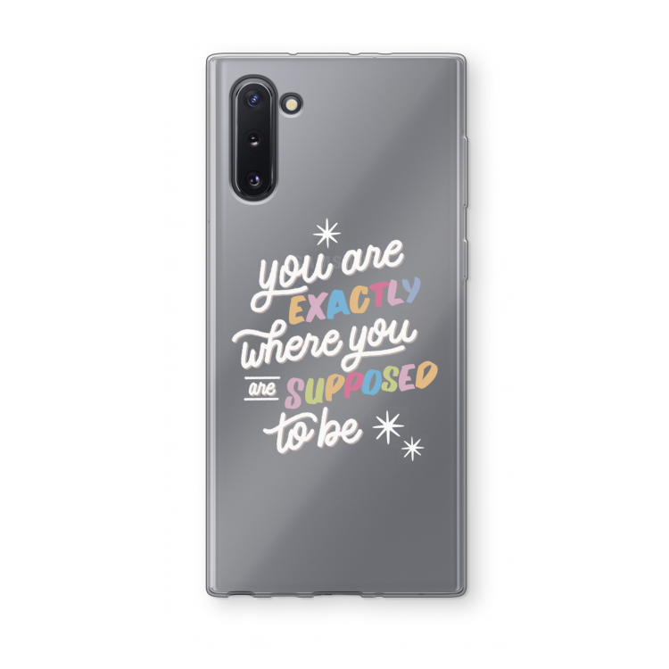 CaseCompany Right Place: Samsung Galaxy Note 10 Transparant Hoesje