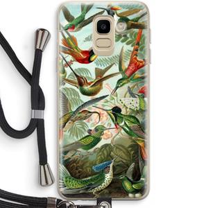 CaseCompany Haeckel Trochilidae: Samsung Galaxy J6 (2018) Transparant Hoesje met koord
