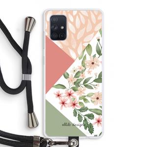 CaseCompany Sweet heaven geometrics: Samsung Galaxy A71 Transparant Hoesje met koord