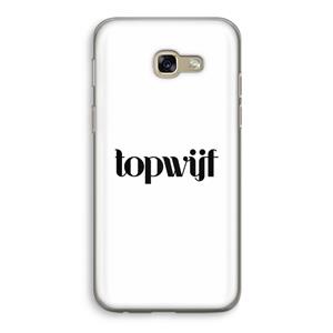 CaseCompany Topwijf Wit: Samsung Galaxy A5 (2017) Transparant Hoesje