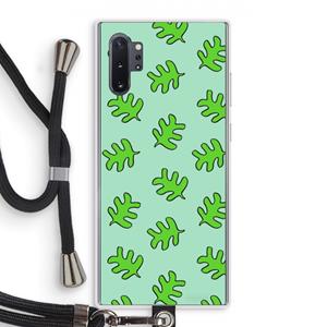CaseCompany Groene blaadjes: Samsung Galaxy Note 10 Plus Transparant Hoesje met koord