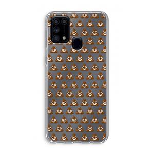 CaseCompany Poop emoji: Samsung Galaxy M31 Transparant Hoesje