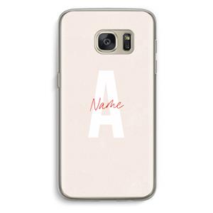 CaseCompany Strawberry Milkshake: Samsung Galaxy S7 Transparant Hoesje