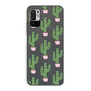 CaseCompany Cactus Lover: Xiaomi Redmi Note 10 5G Transparant Hoesje