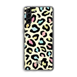 CaseCompany Leopard pattern: Samsung Galaxy S21 Plus Transparant Hoesje