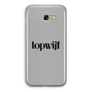 CaseCompany Topwijf Grijs Zwart: Samsung Galaxy A5 (2017) Transparant Hoesje