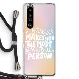 CaseCompany The prettiest: Sony Xperia 1 III Transparant Hoesje met koord