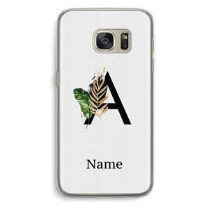 CaseCompany Charcoal Flora: Samsung Galaxy S7 Transparant Hoesje