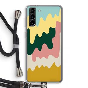 CaseCompany Baar B: Samsung Galaxy S21 Plus Transparant Hoesje met koord