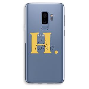 CaseCompany Amber Script: Samsung Galaxy S9 Plus Transparant Hoesje