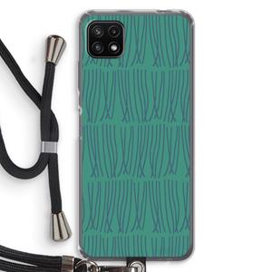 CaseCompany Swirls: Samsung Galaxy A22 5G Transparant Hoesje met koord