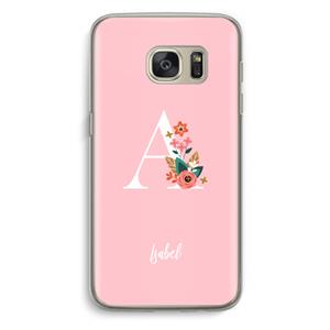 CaseCompany Pink Bouquet: Samsung Galaxy S7 Transparant Hoesje